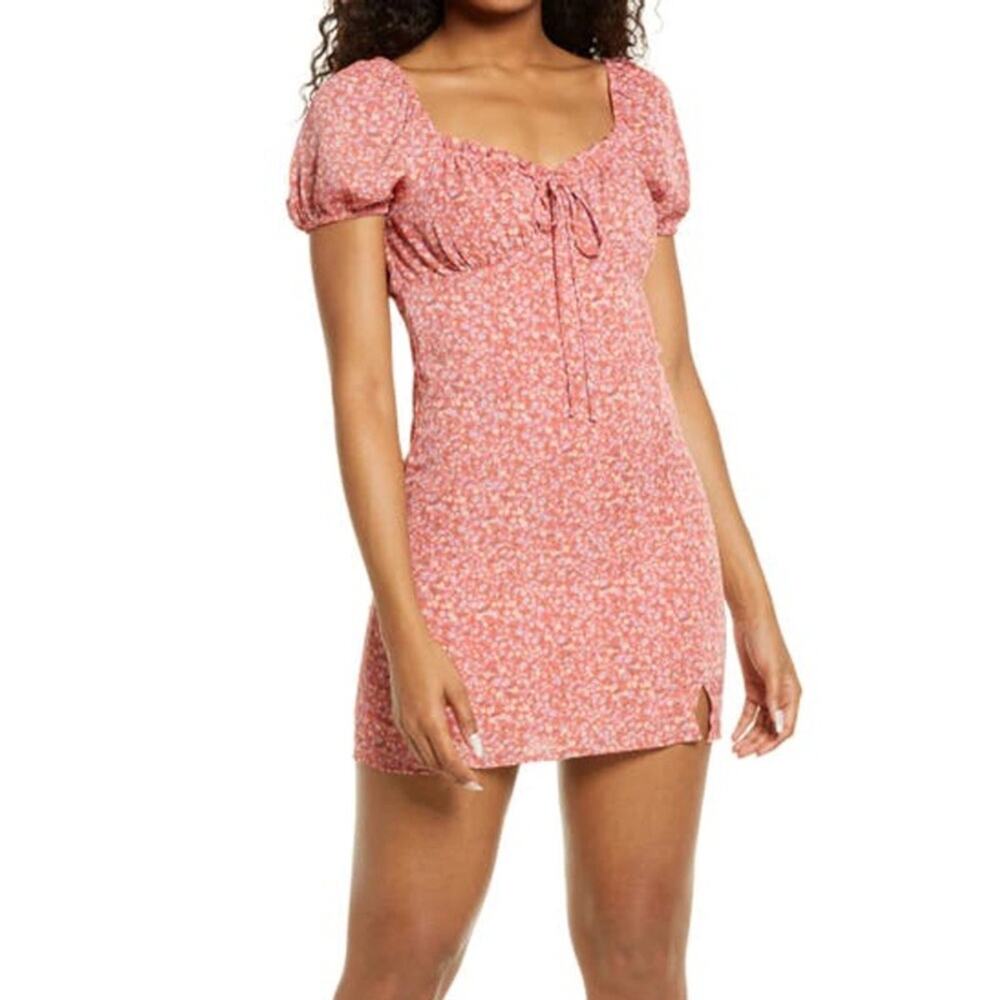 NWT Nordstrom BP Floral Tie Front Mini Dress Size 1X